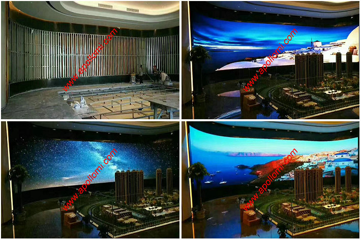 PH3mm arc video led wall screen installation