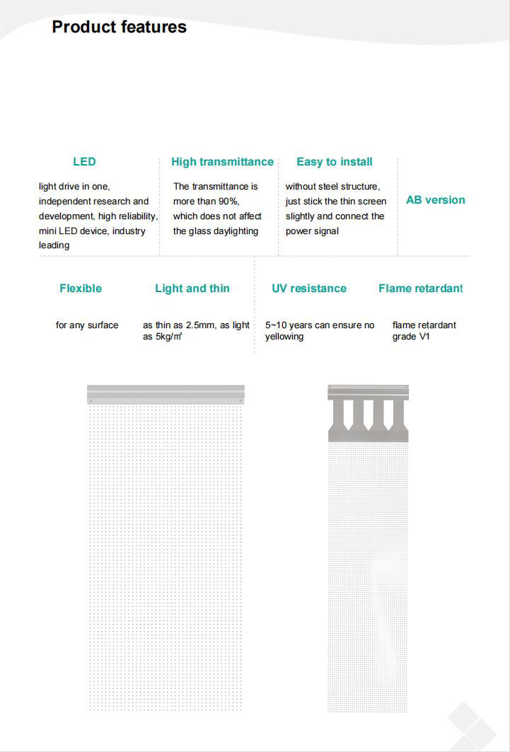 Transparent Film Flexible LED Display 