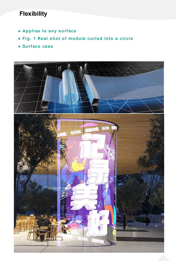 Transparent Film Flexible LED Display 