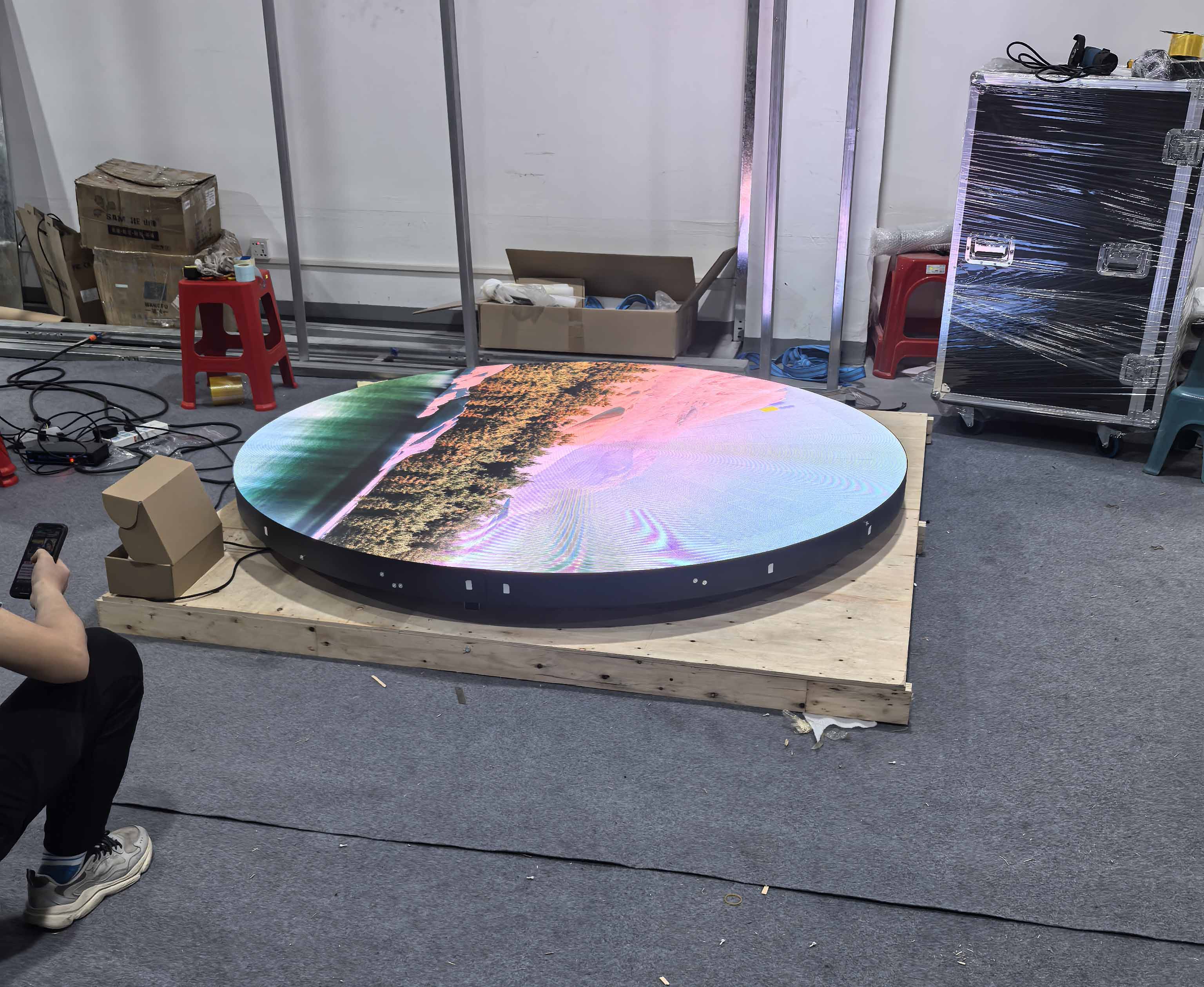 Cirle led screen