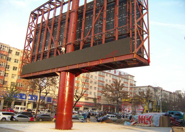 China 16x8m Double Side P12 Pole Video Led Billboards